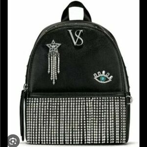 Victoria's Secret Black Rhinestone Detail Mini Backpack